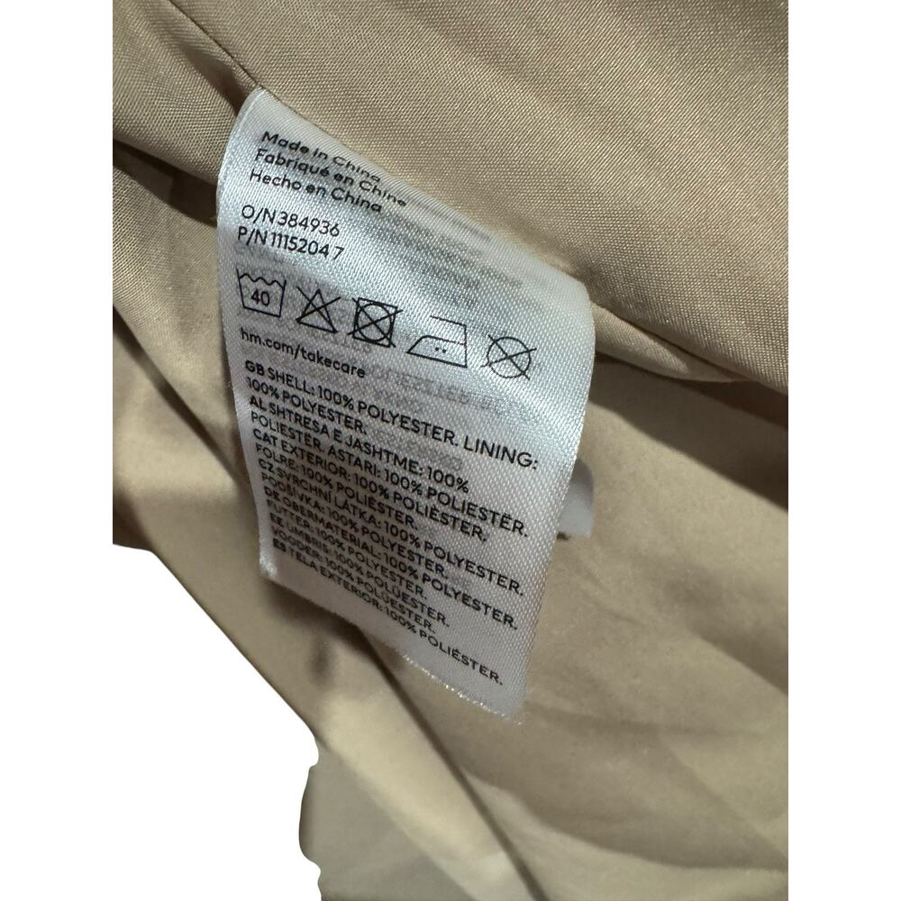 H&M Beige Double-Breasted Trench Coat with Black Buttons - Picture 10 of 14